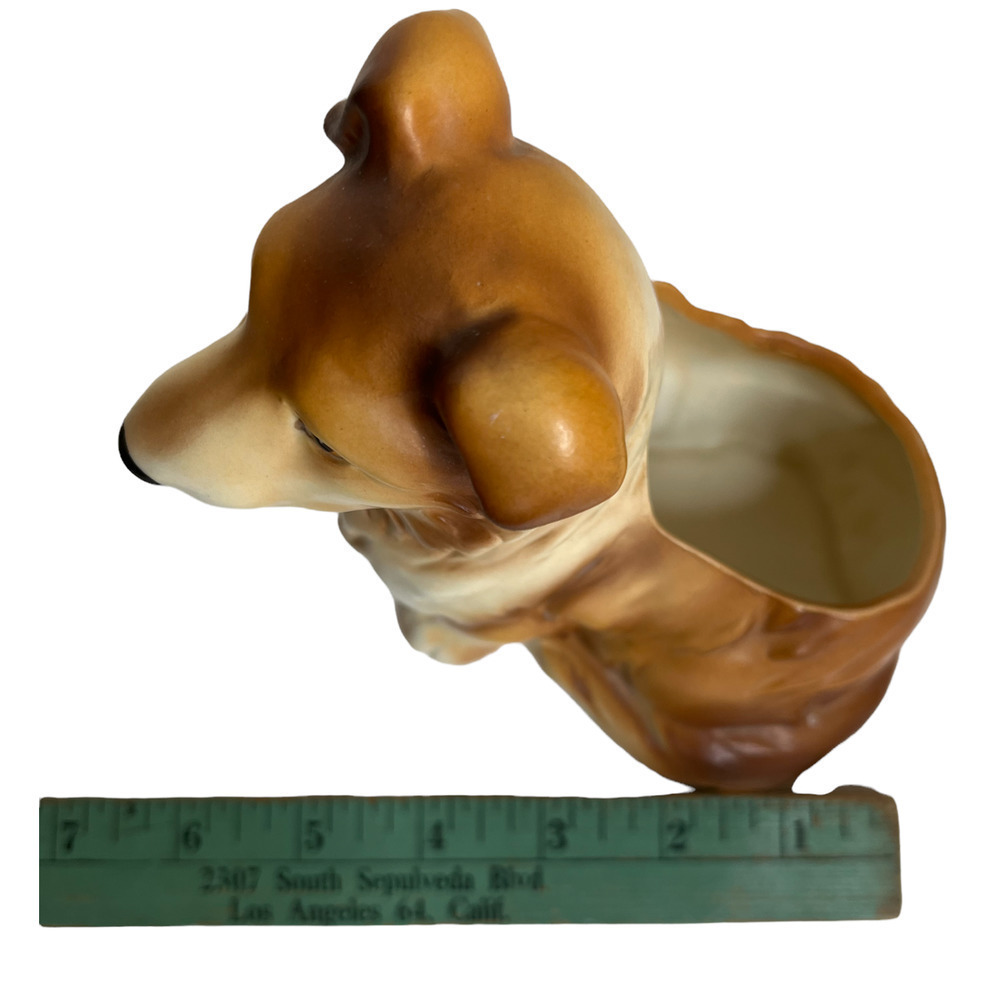 Vintage Collie Sheltie Ceramic Planter Dog Napcoware - Picture 2 of 7